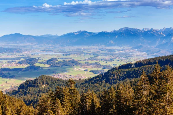 Areala Visa Från Sluttningen Vid Den Magnifika Alperna Tyskland — Stockfoto