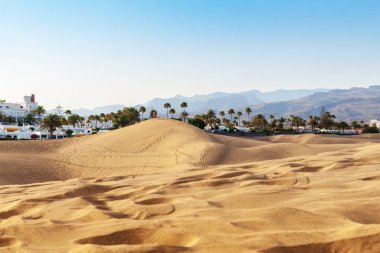 Sand dunes of Maspalomas, Gran Canaria, Canary Islands, Spain clipart