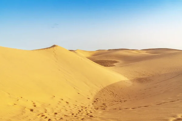 Dunas Areia Maspalomas Gran Canaria Ilhas Canárias Espanha — Fotografia de Stock