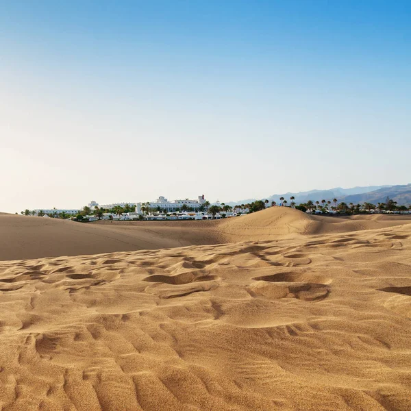 Sanddünen Von Maspalomas Gran Canaria Kanarische Inseln Spanien — Stockfoto