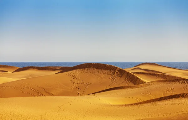 Sanddünen Von Maspalomas Gran Canaria Kanarische Inseln Spanien — Stockfoto