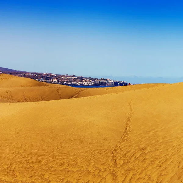 Sanddynerna Maspalomas Gran Canaria Kanarieöarna Spanien — Stockfoto