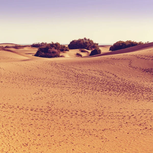 Dunas Areia Maspalomas Gran Canaria Ilhas Canárias Espanha — Fotografia de Stock