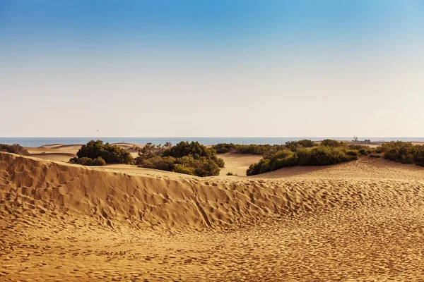 Dunas Areia Maspalomas Gran Canaria Ilhas Canárias Espanha — Fotografia de Stock