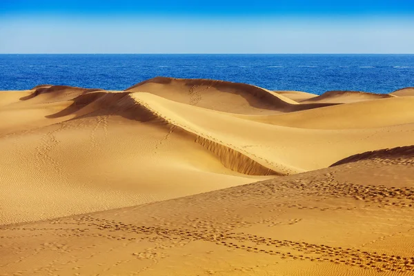 Wydmy Maspalomas Gran Canaria Wyspy Kanaryjskie Hiszpania — Zdjęcie stockowe