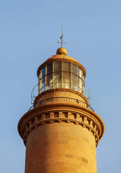 Leuchtturm Von Maspalomas Bei Sonnenuntergang Kanarische Inseln Spanien — Stockfoto