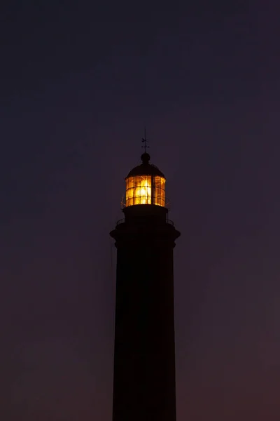 Maspalomas Lighthouse Sunset Canary Islands Spain — Stock Photo, Image