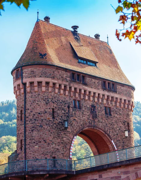 Medieval Bridge Gate Miltenberg Main River Lower Franconia Bavaria Germany — Stock Photo, Image