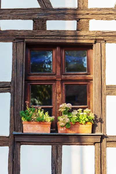 Strasbourg, Old rustic windows in Petite France area