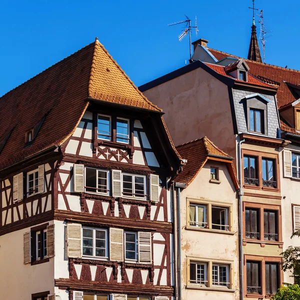 Strazburg Eski Renkli Geleneksel Evler Petite France Alanında Telifsiz Stok Fotoğraflar