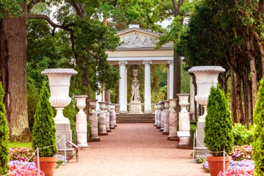 Pavlovsk, St Petersburg, Rusya Federasyonu - 28 Ağustos 2018: Pavilion 