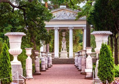 Pavlovsk, St Petersburg, Rusya Federasyonu - 28 Ağustos 2018: Pavilion 