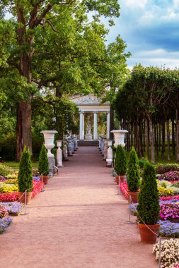 Pavlovsk, St Petersburg, Rusya Federasyonu - 28 Ağustos 2018: Pavilion 
