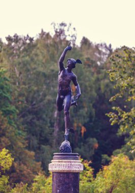 Bronz heykel Mercury-Hermes, Pavlovsk, Rusya Federasyonu