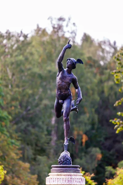 Bronze Sculpture Mercury Hermes Pavlovsk Russia — Stock Photo, Image