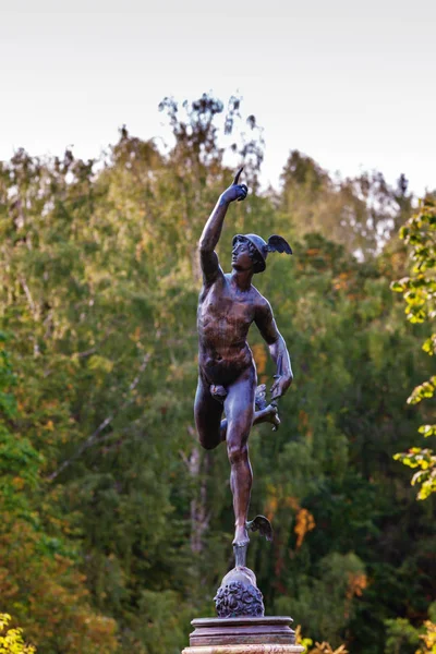 Bronze Sculpture Mercury Hermes Pavlovsk Russia — Stock Photo, Image