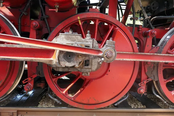 Steam Locomotive Detail Cranks Wheels — Stock Photo, Image