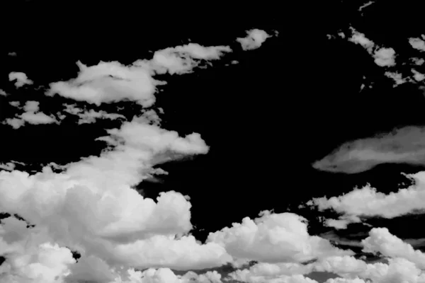Vereinzelte Wolken Über Schwarz Designelemente — Stockfoto