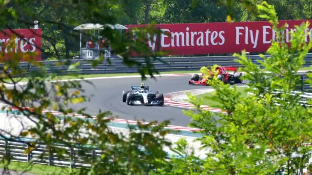 Budapest Hungría 2018 Clasificaciones Carreras Para Gran Premio Hungría Fórmula — Vídeo de stock