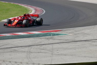 Budapeşte ; Macaristan ; 07/29/2018. Kimi Raikkonen Ferrari arabasında. Macaristan Formula 1 Grand Prix yarışı 