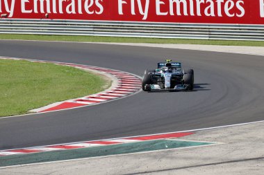 Budapeşte ; Macaristan ; 07/29/2018. Valtteri Bottas Mercedes arabada. Macaristan Formula 1 Grand Prix yarışı 