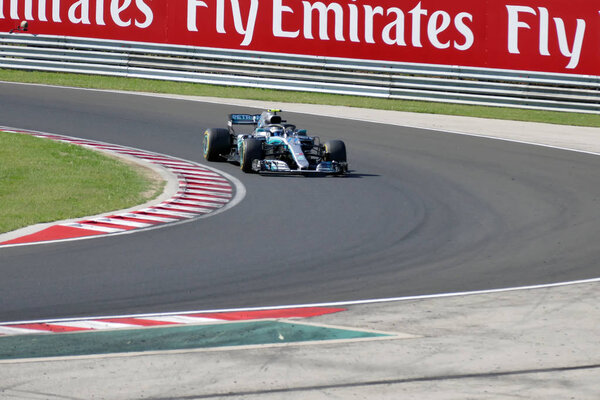 Budapest ; Hungary ; 07/29/2018. Valtteri Bottas in Mercedes car. Race for the Formula 1 Grand Prix of Hungary on the "Hungaroring" race track
