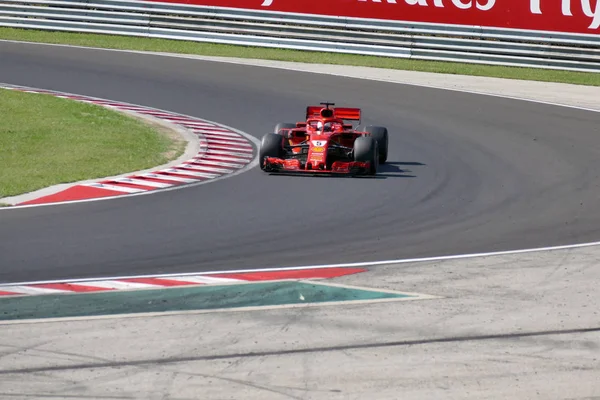 Budapeste Hungria 2018 Sebastian Vettel Ferrari Corrida Para Grande Prêmio — Fotografia de Stock