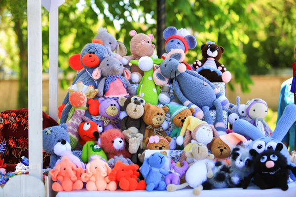 Many stack handmade toys