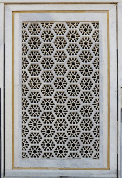 Marble Grilles Floors Decorated National Ornament Interior Temples India Pattern — Stock Photo, Image