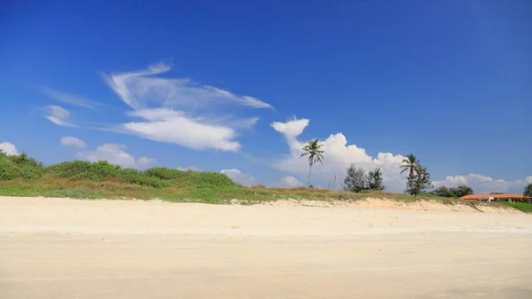 Índia Sul Goa Praia Sernabatim Oceano Quente Limpo Areia Fina — Fotografia de Stock