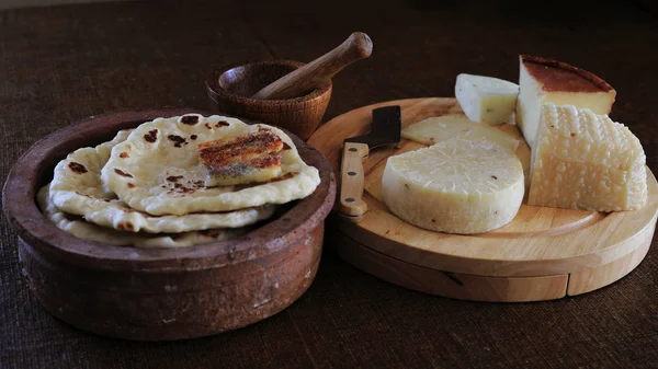 Diferentes Tipos Queso Cabra Queso Cabra Muy Sabroso Saludable Ecológico — Foto de Stock