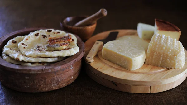 Diferentes Tipos Queso Cabra Queso Cabra Muy Sabroso Saludable Ecológico — Foto de Stock