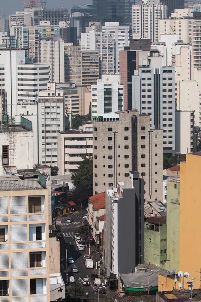 Perspectiva elevada muestra edificios de gran altura en Sao Paulo Brasil — Foto de Stock