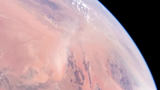 Aarde Planeet Draait Space View Scene Van International Space Station — Stockvideo