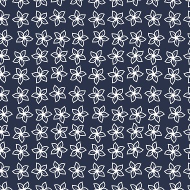 Sevimli çiçek desenli küçük çiçek. Motifler rastgele dağılmış. Sorunsuz vektör doku. Zarif şablonu için moda prints_04