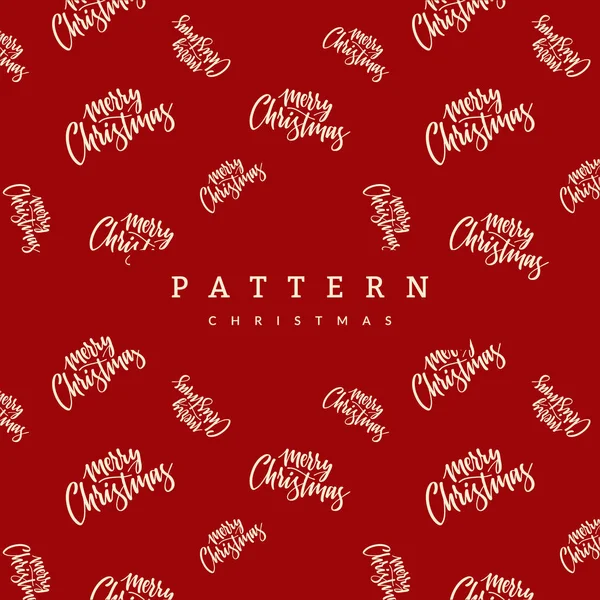 Seamless Pattern Lettering Merry Christmas Christmas Background — Stock Vector