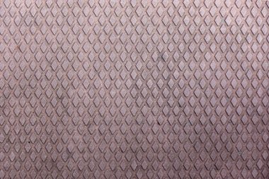 Elmas şekiller çıkıntılı paslı metal plaka