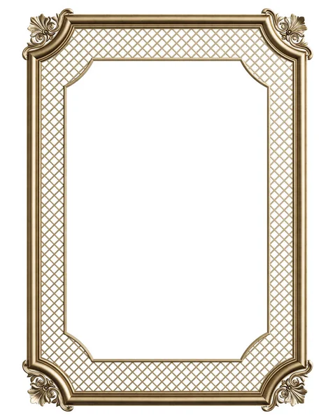 Classic Moulding Frame Ornament Decor Classic Interior Isolated Onwhite Background — Stock Photo, Image