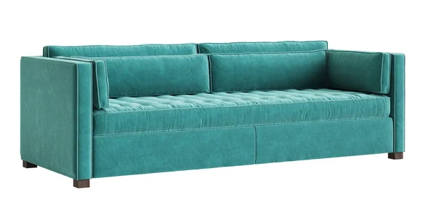 Classic Sofa Isolated White Background Digital Illustration Rendering — Stock Photo, Image