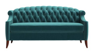 Beyaz arka plan üzerinde izole klasik sorguçlu koltuk. Dijital illustration.3d işleme