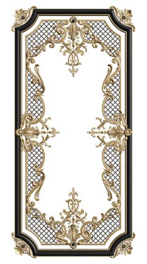 Klasik döküm çerçeve süsleme dekor ile