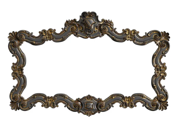 Classic moulding frame with ornament decor — Stock Photo, Image