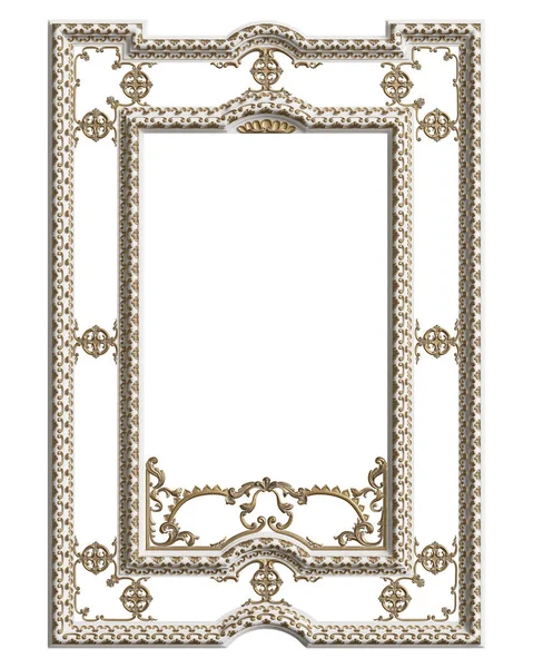 Classic moulding frame with ornament decor — Stock Photo, Image