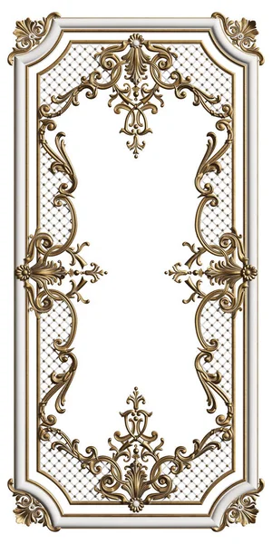 Classic moulding frame with ornament decor — Stock Photo, Image