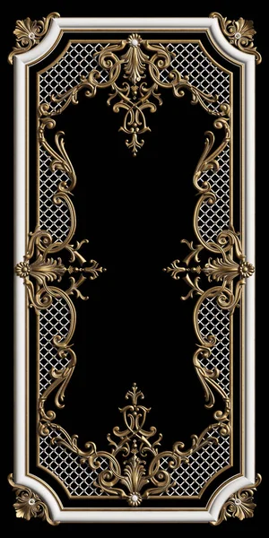 Classic moulding frame with ornament decor — Stock Photo, Image