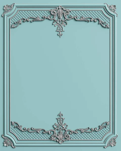 Klassieke moulding frame met ornament decor — Stockfoto