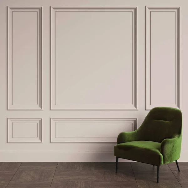 Armchair in classic interior with copy space — Stock Photo, Image