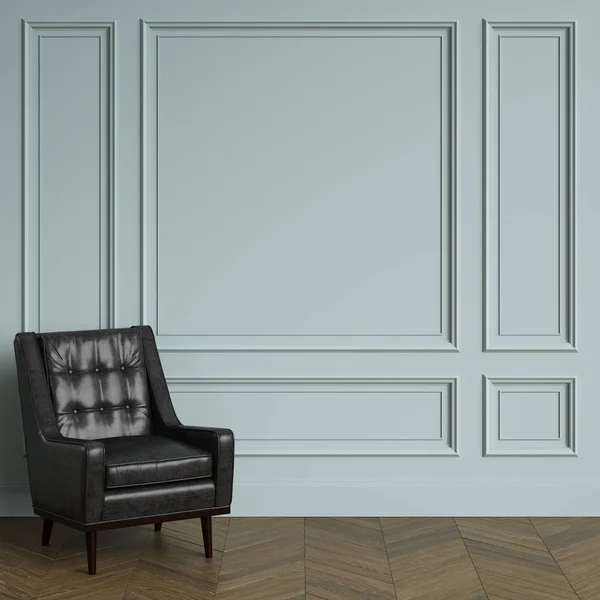 Крісло в класичному інтер'єрі з копіювальним простором — стокове фото