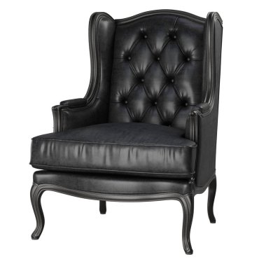 Beyaz arka plan üzerinde izole klasik koltuk. Dijital illustrati