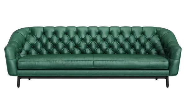 Klassisches getuftetes Sofa isoliert auf weißem Hintergrund. — Stockfoto